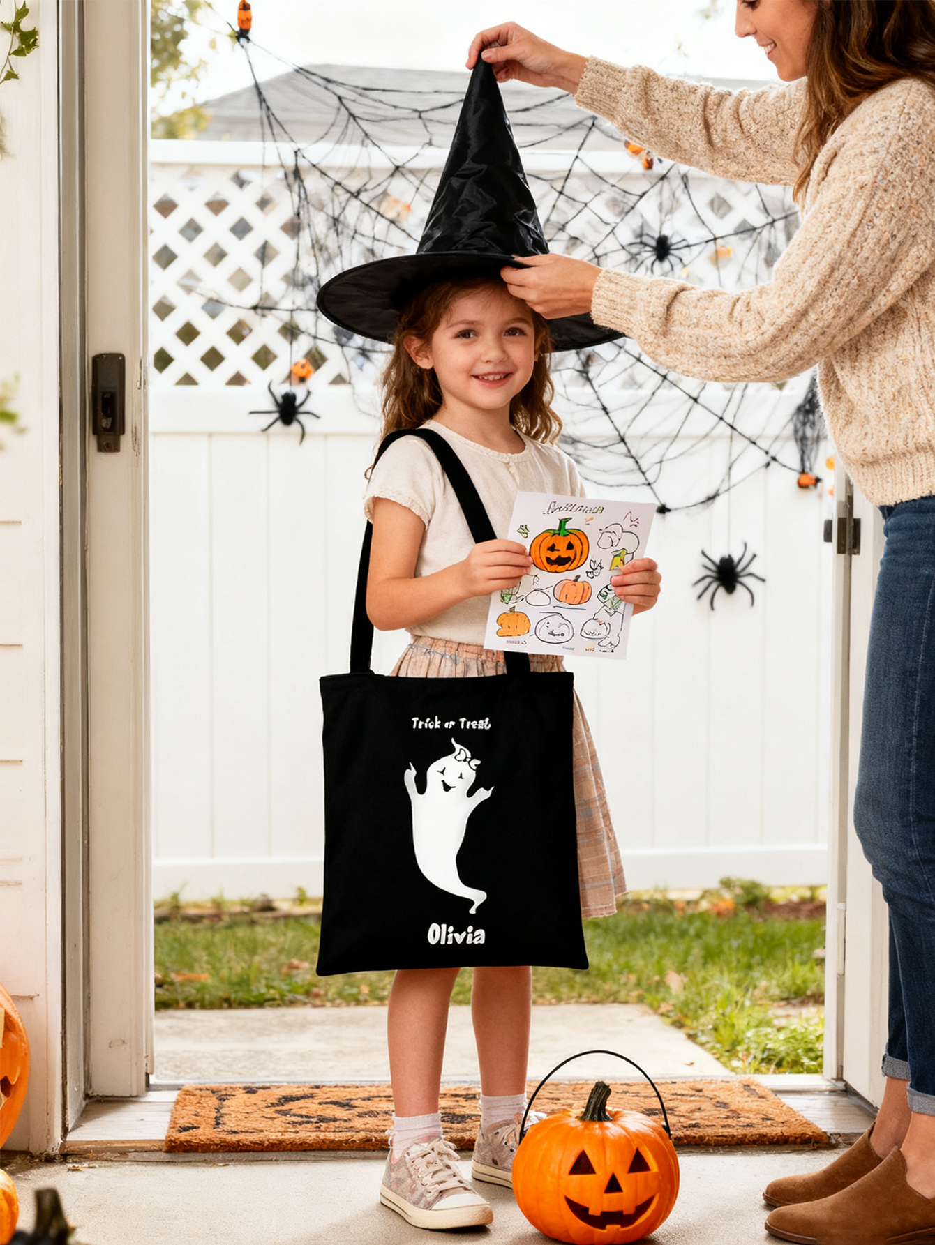 Custom Halloween Ghost Treat Bag